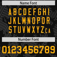 Black Yellow Graffiti Line Authentic Football Jersey 4