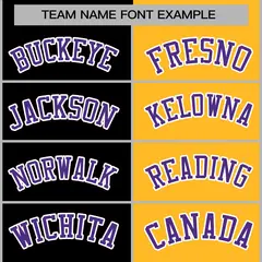 Black Yellow-Purple Two Tone Split Varsity Full-Snap Letterman Jacket 5
