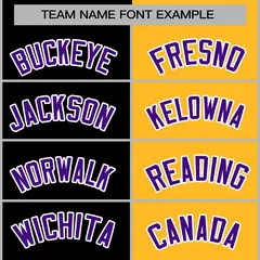 Black Yellow-Purple Two Tone Split Varsity Full-Snap Letterman Jacket 5