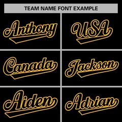 Black Yellow Raglan Full-Snap Varsity Letterman Jacket 5