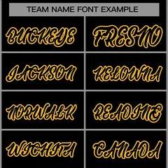 Black Yellow Raglan Full-Snap Varsity Letterman Jacket 5