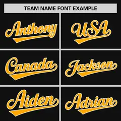 Black Yellow Raglan Sleeve Authentic Baseball Jersey 3