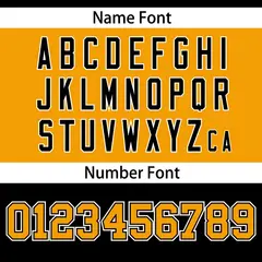 Black-Yellow Raglan Sleeves Football Jersey 4