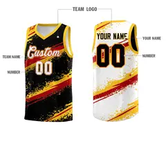 Black Yellow Red Reversible Stellar Strike Dynamic Basketball Jersey 4
