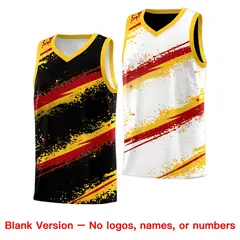 Black Yellow Red Reversible Stellar Strike Dynamic Basketball Jersey 7