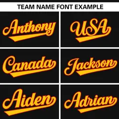 Black Yellow-Red Side Two-Tone Authentic Baseball Jersey 3