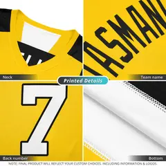 Black Yellow Reversible Double Side Basketball Jersey 2