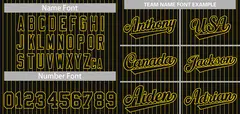 Black Yellow Stripe Fashion Baseball Jersey 3