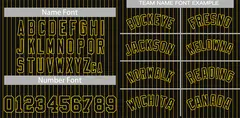Black Yellow Stripe Fashion Baseball Jersey 3