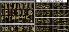 Black Yellow Stripe Fashion Baseball Jersey 3