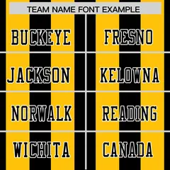 Black Yellow Thick Stripe Authentic Football Jersey 3