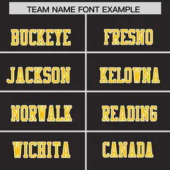 Black Yellow Two-Tone Shoulder Cut Flag Football Jersey 3