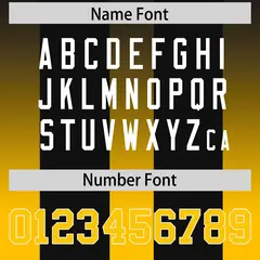 Black Yellow Vertical Gradient Stripe Football Jersey 4