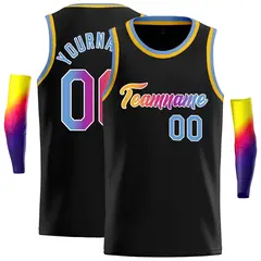 Black Yellow-White Classic Basketball Jersey