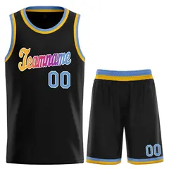 Black Yellow-White Classic Basketball Uniform Jersey 1