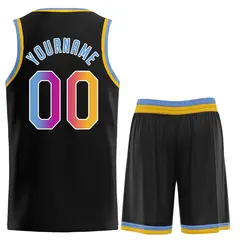 Black Yellow-White Classic Basketball Uniform Jersey 2