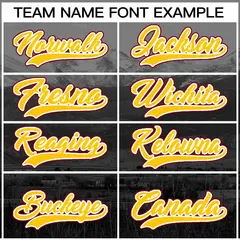 Black Yellow-White Denver City Skyline Baseball Jersey 3