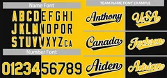 Black Yellow-White Hook Split Baseball Jersey 3