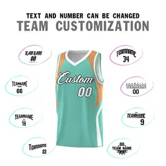 Blue Buckskin Brown White Color Block Basketball Jersey 4