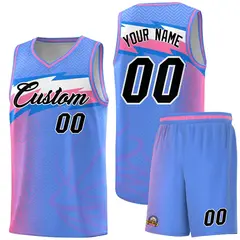 Blue Dot Scatter Graffiti Pattern Basketball Jersey 1