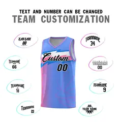 Blue Dot Scatter Graffiti Pattern Basketball Jersey 3