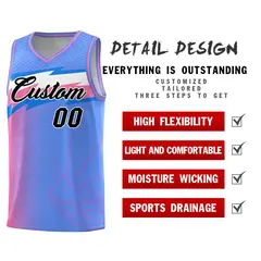 Blue Dot Scatter Graffiti Pattern Basketball Jersey 4