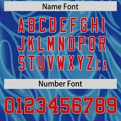 Blue Graffiti Pattern Authentic Football Jersey 4