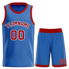 Blue Maroon-White Bull Classic Sets Curved Basketball Jersey