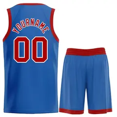Blue Maroon-White Bull Classic Sets Curved Basketball Jersey 2
