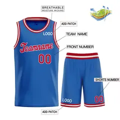 Blue Maroon-White Classic Sets Basketball Uniform Jersey 3