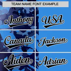 Blue Navy Split Graffiti Raglan Sleeve Baseball Jersey 3