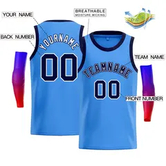 Men's Blue Navy-White Classic Casual Bull Basketball Jersey 2