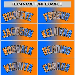 Blue Orange-Black Gradient Fashion Basketball Jersey 5