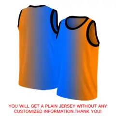 Blue Orange-Black Gradient Fashion Basketball Jersey 4