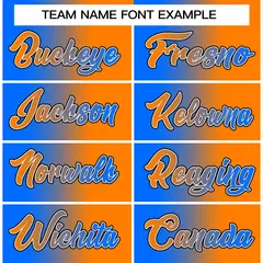 Blue Orange-Black Gradient Fashion Basketball Jersey 5