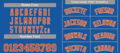 Blue Orange-White Bull Classic Sets Curved Basketball Jersey 4