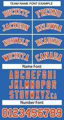 Blue Orange-White Classic Basketball Jersey 3
