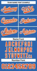 Blue Orange-White Classic Basketball Jersey 3