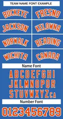 Blue Orange-White Classic Basketball Jersey 3