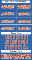 Blue Orange-White Classic Basketball Jersey 3