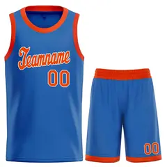 Blue Orange-White Classic Sets Basketball Uniform Jersey