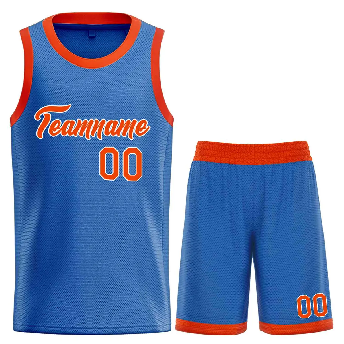 Blue Orange-White Heal Basketball Jersey