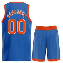 Blue Orange-White Heal Basketball Jersey 2