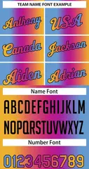 Blue Pink-Yellow Gradient Basketball Jersey Sets 4