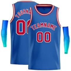 Blue Red-White Classic Tops Casual Basketball Jersey