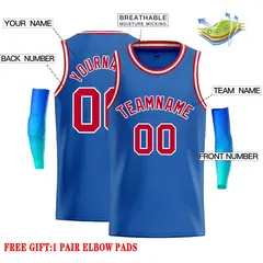 Blue Red-White Classic Tops Casual Basketball Jersey 2