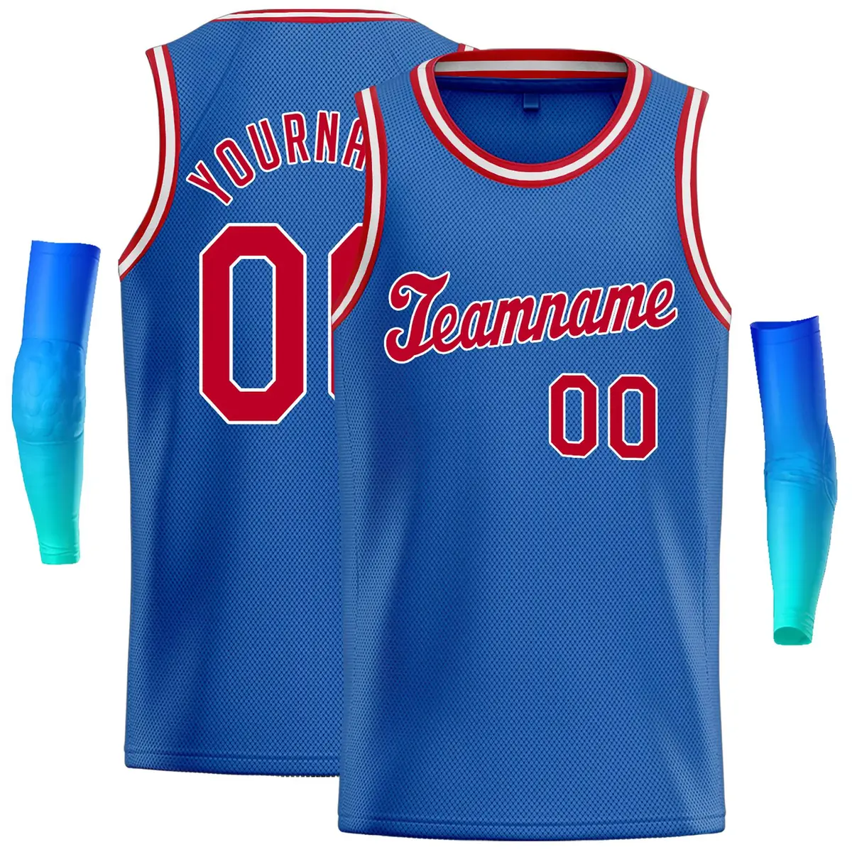 Blue Red-White Classic Tops Casual Basketball Jersey