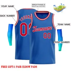 Blue Red-White Classic Tops Casual Basketball Jersey 2