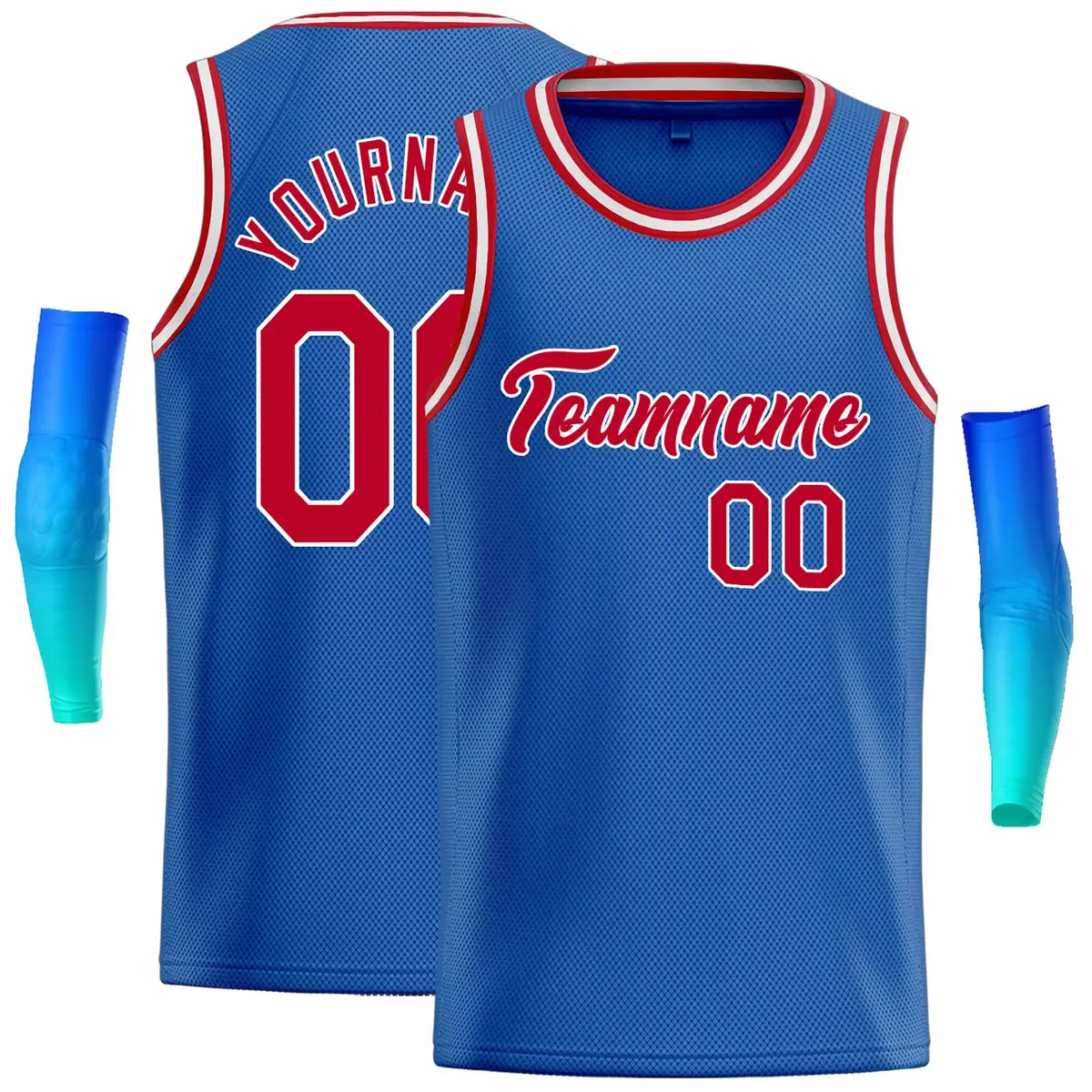 Blue Red-White Classic Tops Casual Basketball Jersey