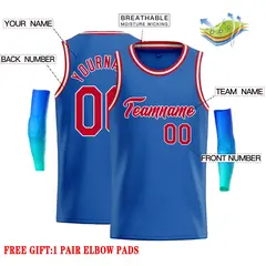 Blue Red-White Classic Tops Casual Basketball Jersey 2